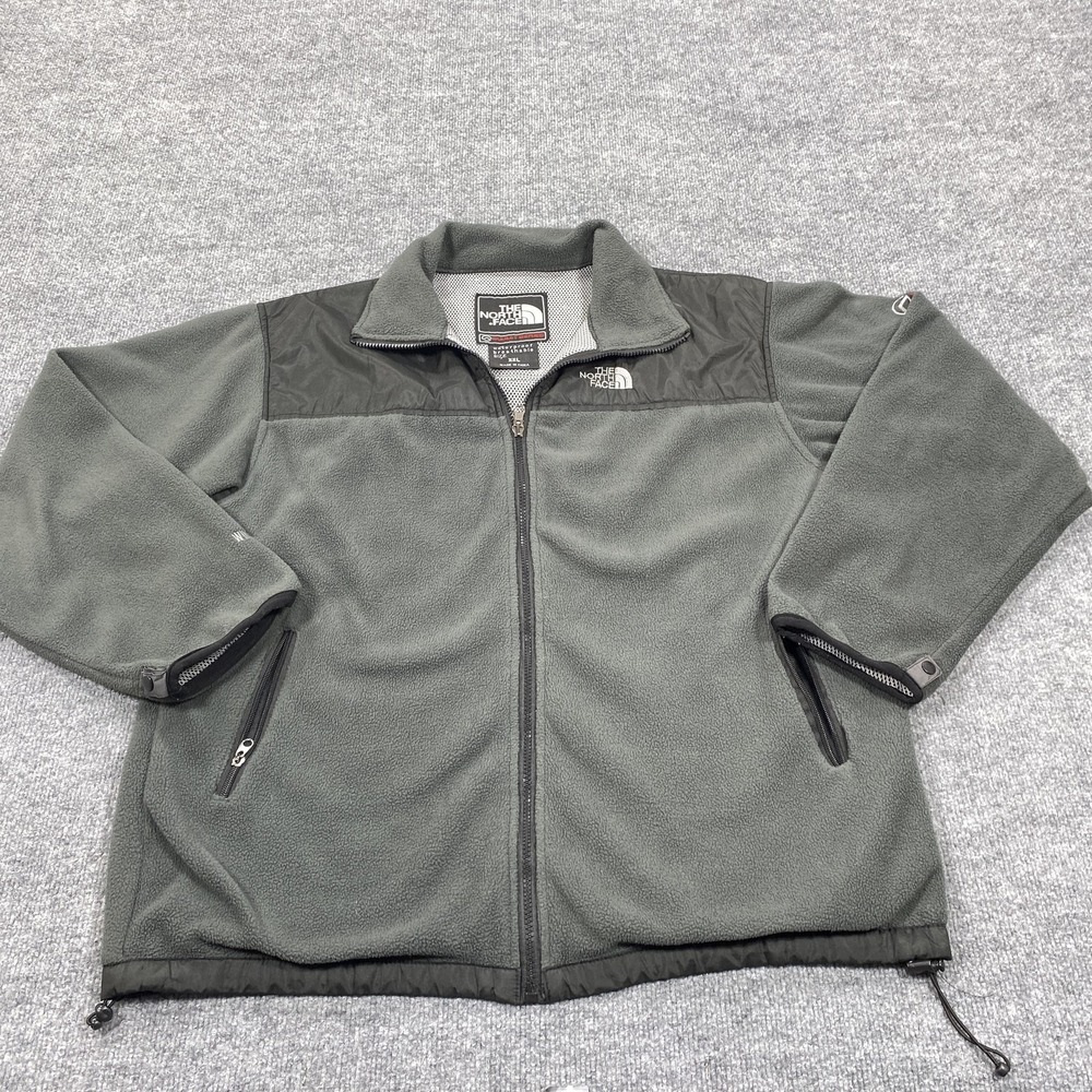 The North Face Gray Green Fleece Windbreaker Jacket